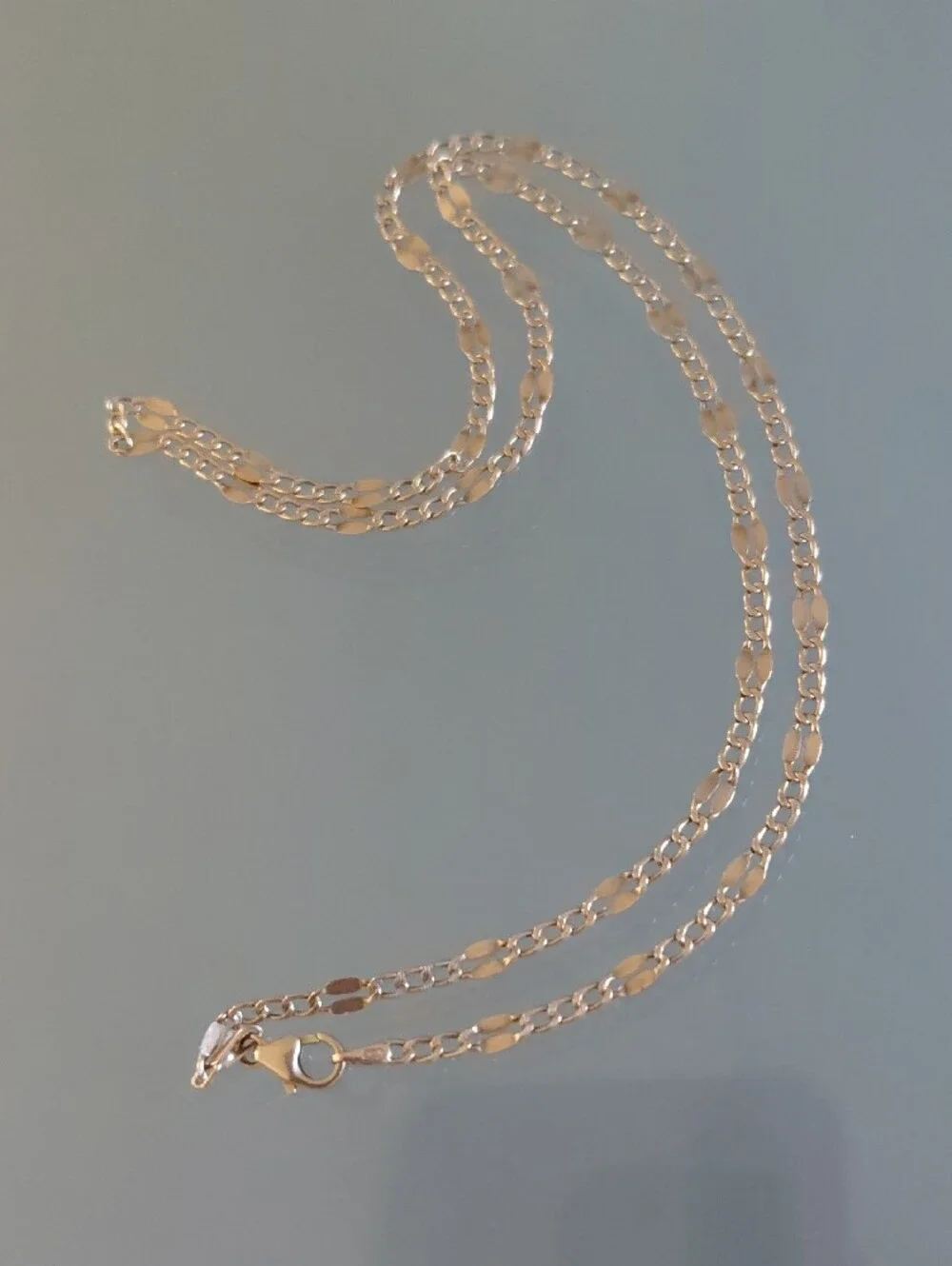 Vintage 10K Italy Figaro Gold Chain Necklace 18.5